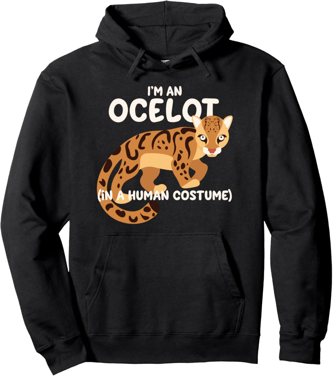 Ocelot Kostüm Lustige Halloween Grafik Pullover Hoodie