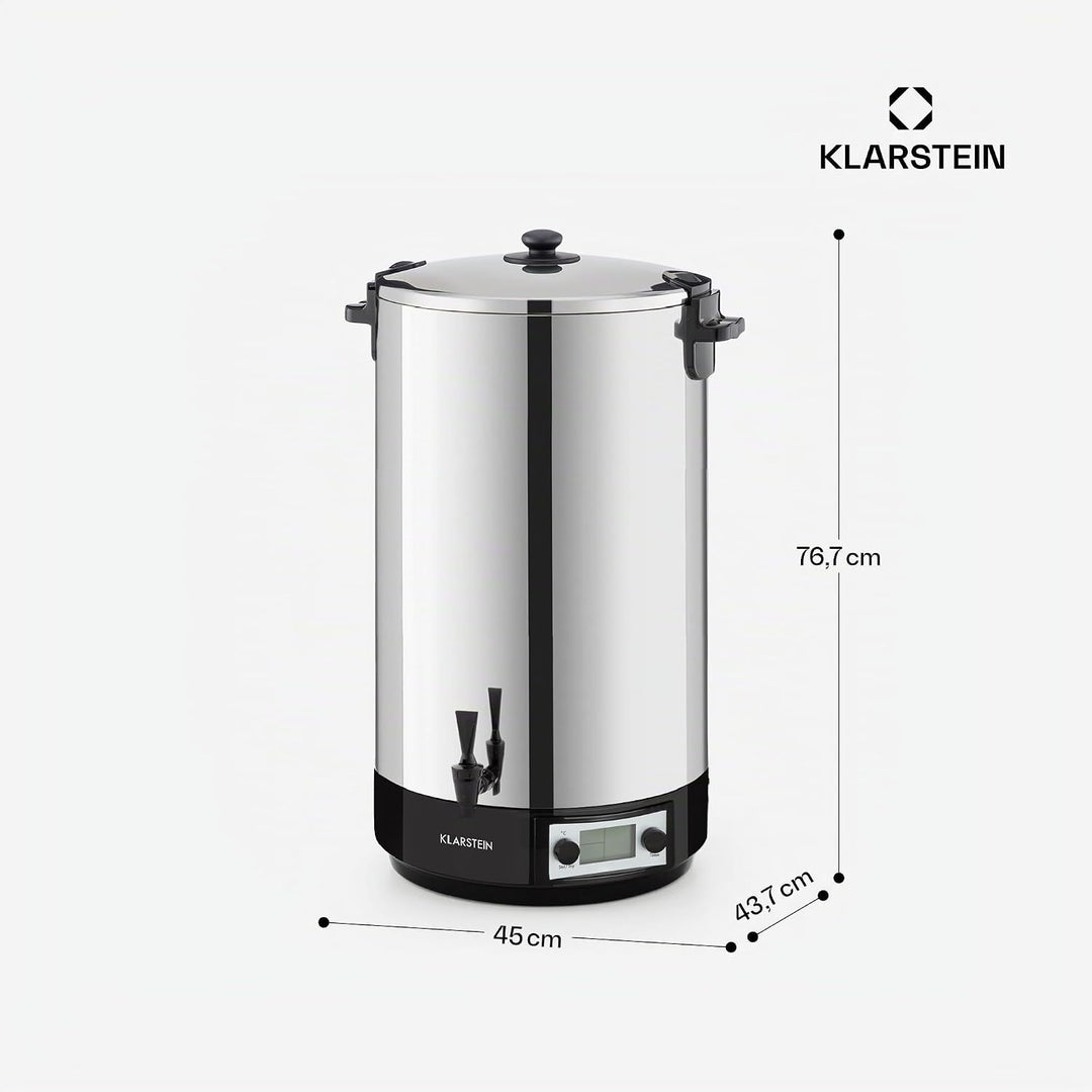 Klarstein KonfiStar 60 Digital Einkochautomat Einkochtopf Einkocher Heissgetränkespender,60 Liter, 2