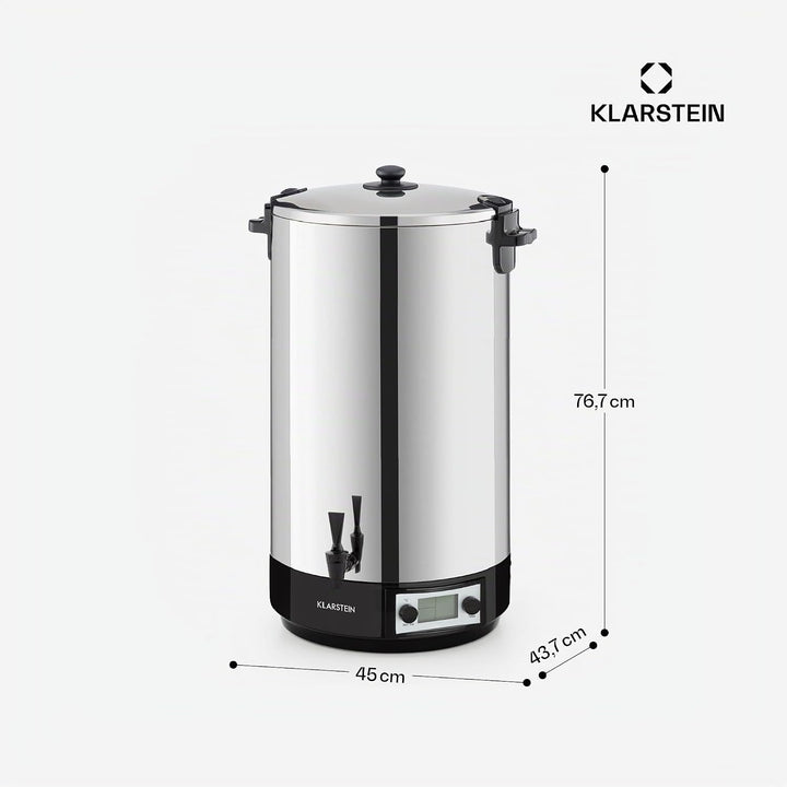 Klarstein KonfiStar 60 Digital Einkochautomat Einkochtopf Einkocher Heissgetränkespender,60 Liter, 2