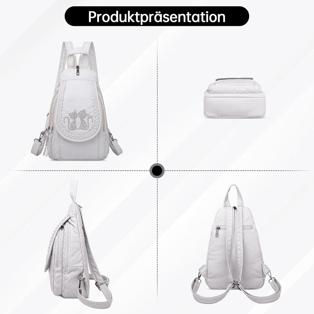 DIRRONA Rucksack Damen Beiläufig Kleine Brusttasche für Damen Multifunktionale Reise Wasserdicht Sch