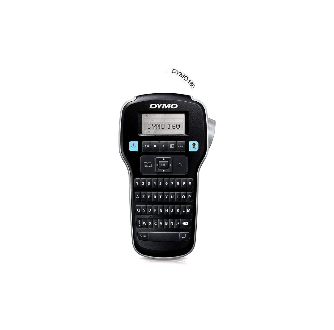 Dymo S0946350 160 Etikettendrucker Azerty Tastatur, Schwarz/Silber