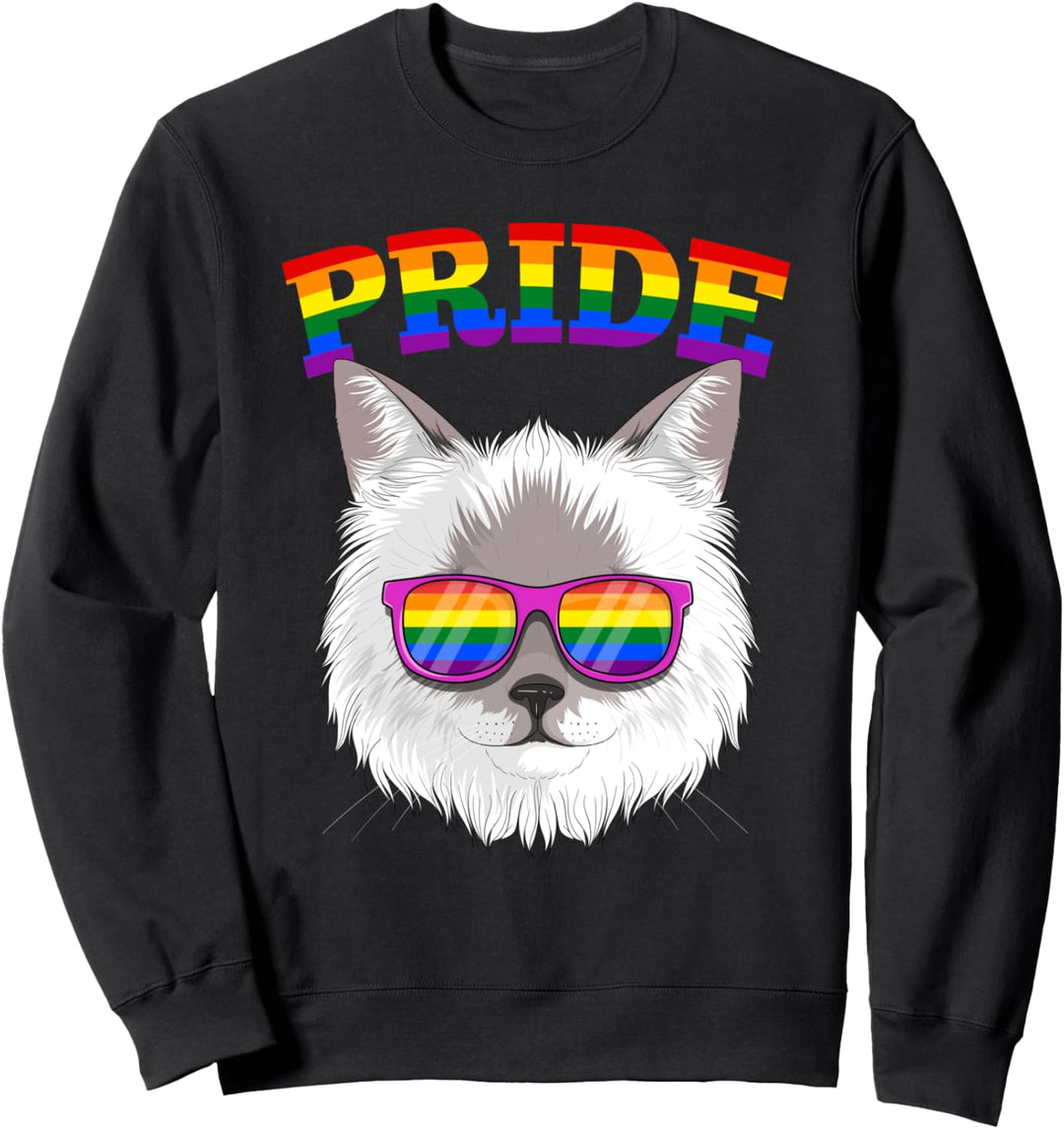 LGBT Birman Cat Gay Pride Rainbow LGBTQ Kitty Cute Sweatshirt