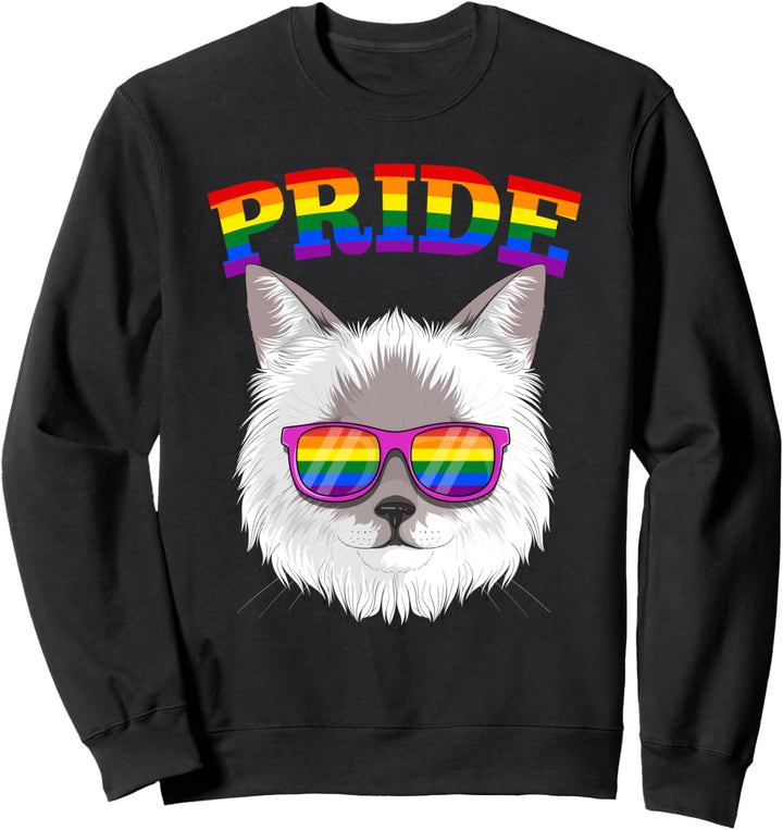LGBT Birman Cat Gay Pride Rainbow LGBTQ Kitty Cute Sweatshirt