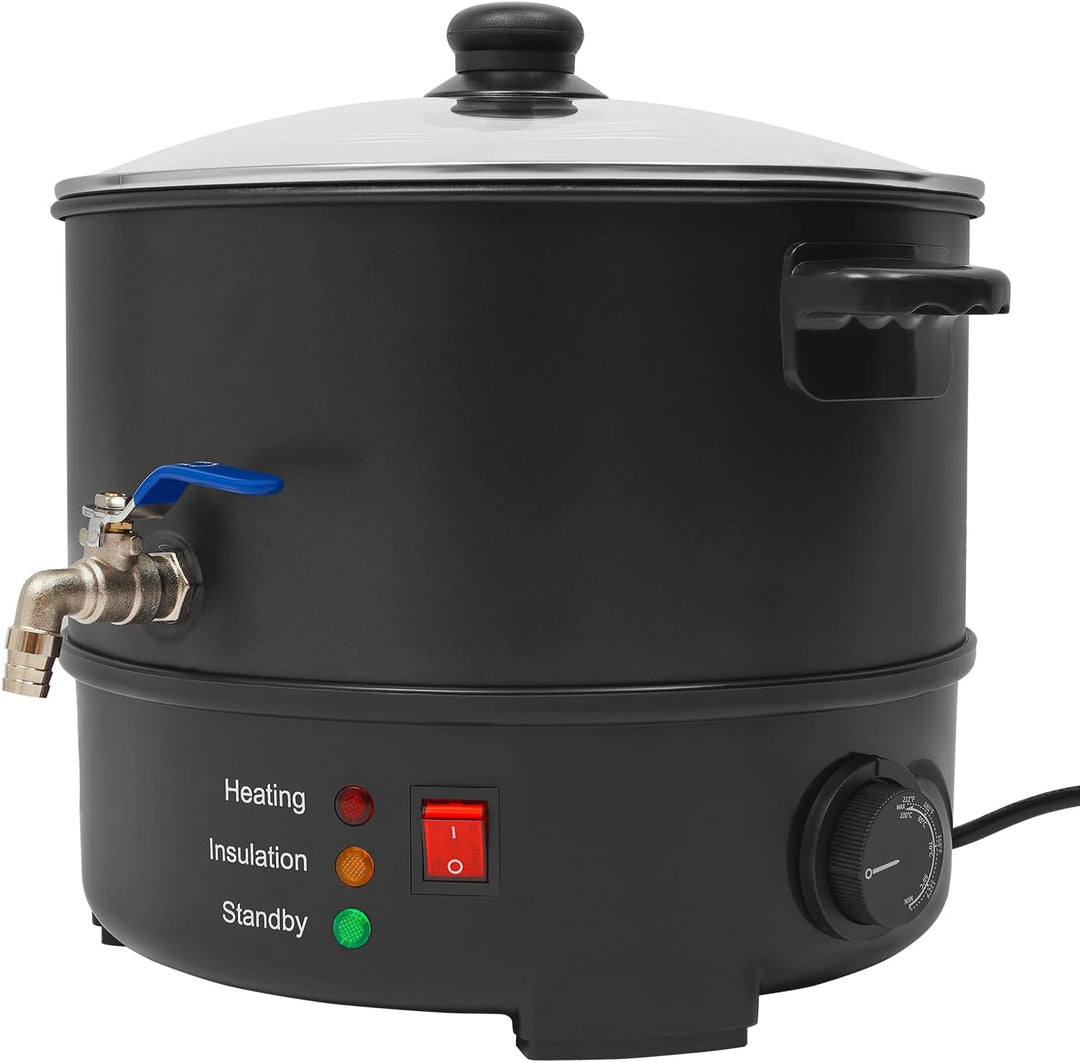 Cutycaty Wachsschmelzer für die Kerzenherstellung 8L/2.11gal Elektrischer Grosse Wachsschmelztopf, K