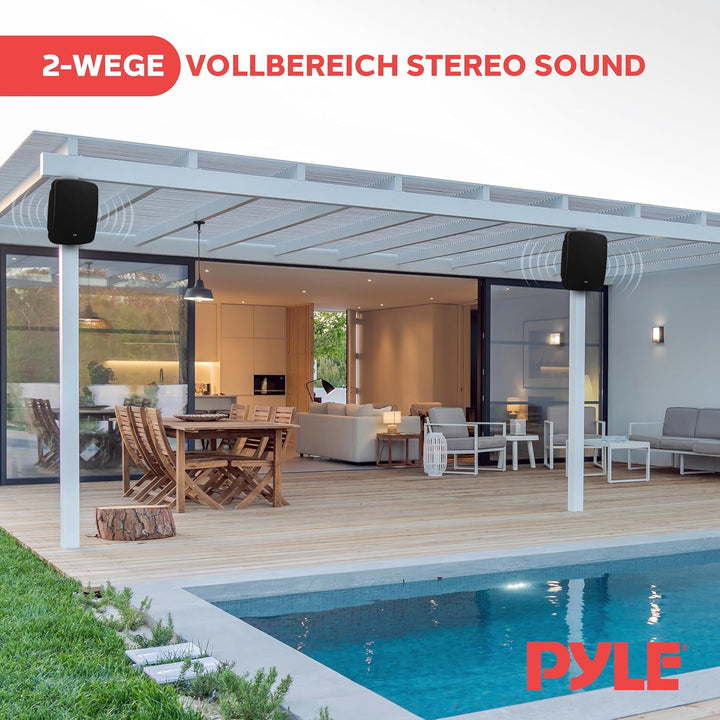 Pyle Musikbox Bluetooth Gross, Lautsprecher Wandhalterung 800 Watt, wasserdichte Box Outdoor & Indoo