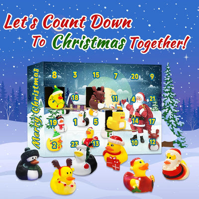 Adventskalender Enten 2024,Adventskalender Kinder Quitsche Enten,24 Weihnachten Quietscheenten Enten