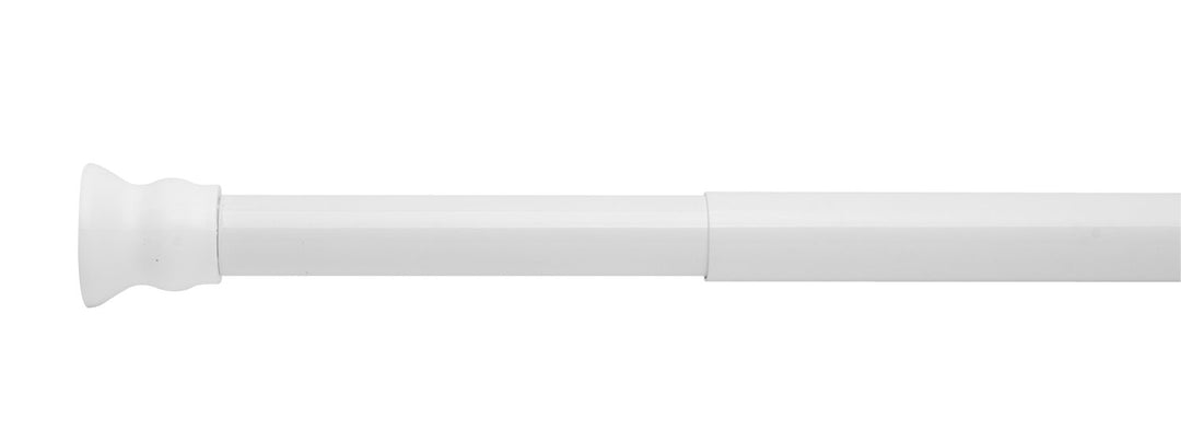 RIDDER 55101-350 Duschvorhangstange Ø 25 mm ausziehbar von 70-115 cm, Aluminium, weiss Weiss Ø 25 mm