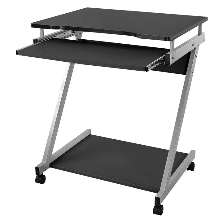 VASAGLE Schreibtisch, Computertisch mit 4 Rollen, 2 Davon mit Bremsen, PC-Tisch leichtgängiger Tasta