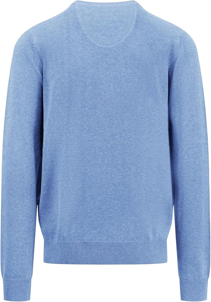 FYNCH-HATTON Pullover aus Baumwolle mit V-Ausschnitt S Blau, S Blau