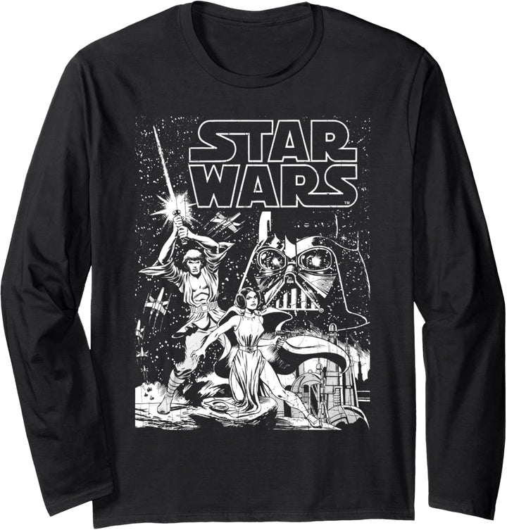 Star Wars Group Shot Flipped Classic Movie Poster Langarmshirt