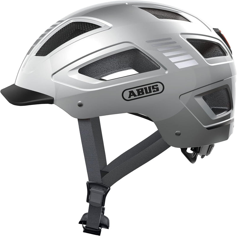 ABUS Stadthelm Hyban 2.0 - Fahrradhelm mit Rücklicht, ABS-Hartschale, guter Passform - für Damen und