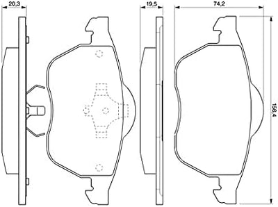 Bosch BP229 Bremsbeläge - Vorderachse - ECE-R90 Zertifizierung - vier Bremsbeläge pro Set