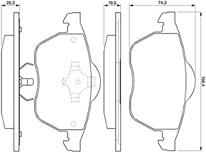 Bosch BP229 Bremsbeläge - Vorderachse - ECE-R90 Zertifizierung - vier Bremsbeläge pro Set