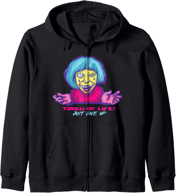 Pastel Goth Japanische Anime gib einfach auf Kapuzenjacke