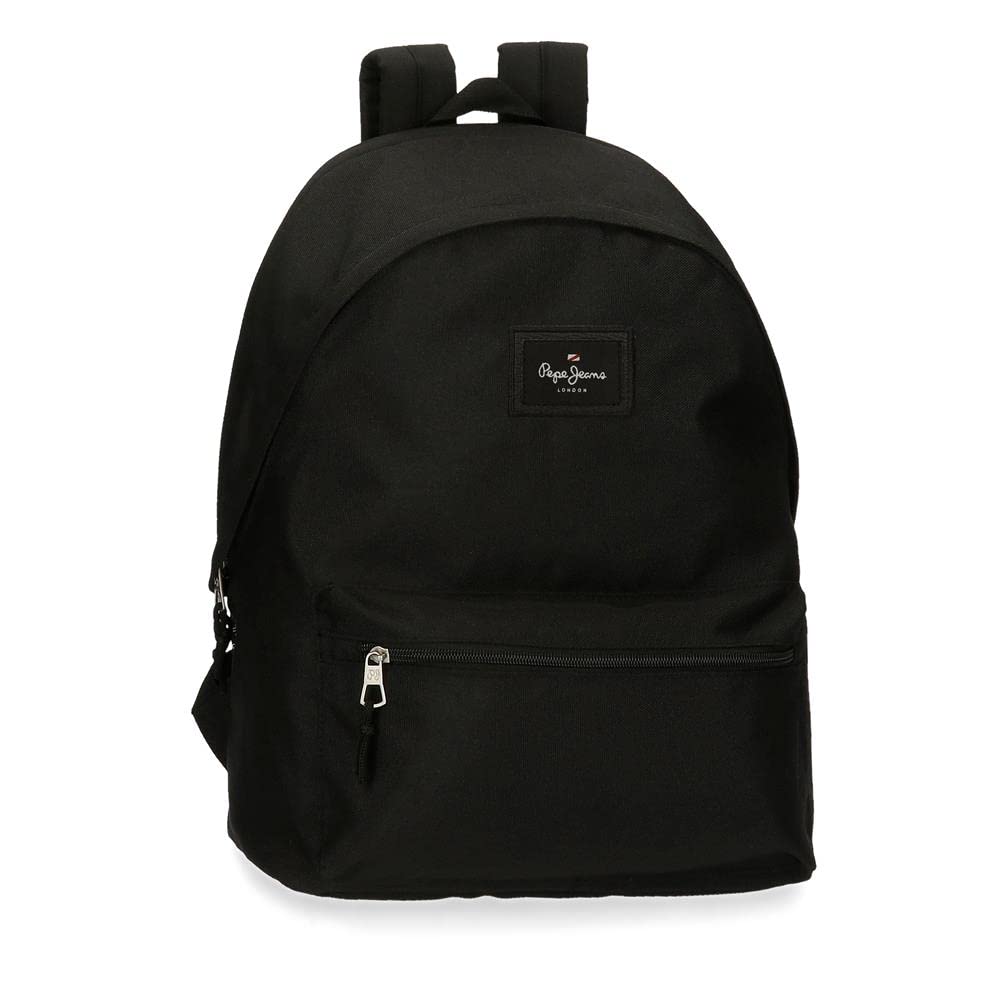 Pepe Jeans Unisex, Kinder Aris Rucksack und Federmäppchen (1er Pack) 30cm x 44cm x 20cm Schwarz, 30c