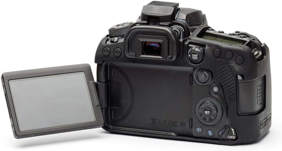 easyCover - Silikon Kameratasche - Schutz für Ihre Kamera - Canon 90D - Schwarz