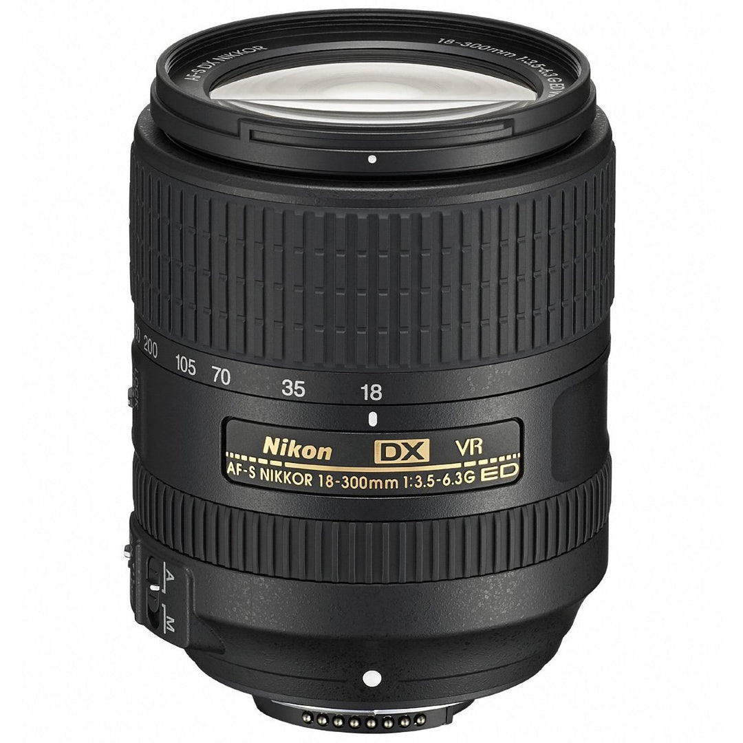 Nikon 2216 AF-S DX 18-300 mm 1:3,5-6,3G ED VR Reisezoom-Objektiv (inkl. LC-67 Frontdeckel und LF-4 R