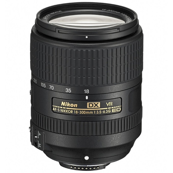 Nikon 2216 AF-S DX 18-300 mm 1:3,5-6,3G ED VR Reisezoom-Objektiv (inkl. LC-67 Frontdeckel und LF-4 R
