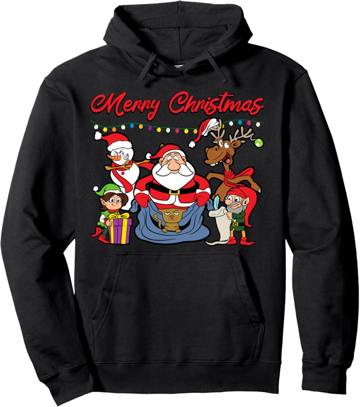 Weihnachten Rentier Weihnachtsmann Nikolaus Schneemann Elfen Pullover Hoodie