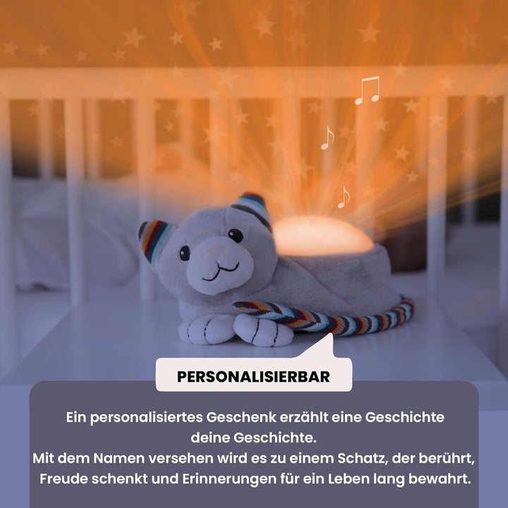 Personalisierbarer Kiki die Katze Sternenlicht Projektor – Nachtlicht Baby mit Musik & farbigen Ster