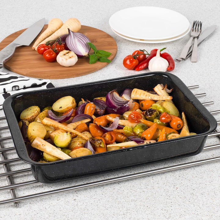 Russell Hobbs Romano Tiefer Bräter 36 cm – Spülmaschinenfeste Ofenform mit Antihaftbeschichtung, rec