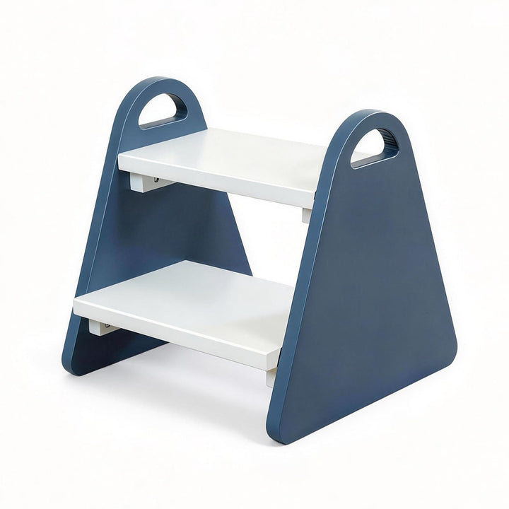 2-stufiger Tritthocker für Kinder aus Naturmaterial, Hocker & Trittstuhl Trittpult, Kindertreppe für