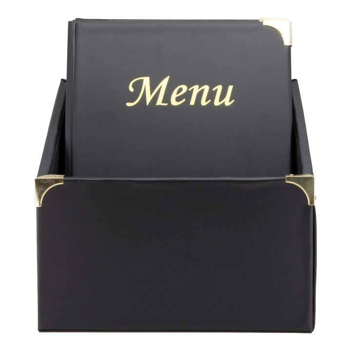 Securit MC-BOX-BRA4-BL Speisekartenumschläge in einer Box, Basic-Reihe, A4, Schwarz Box A4 Schwarz,