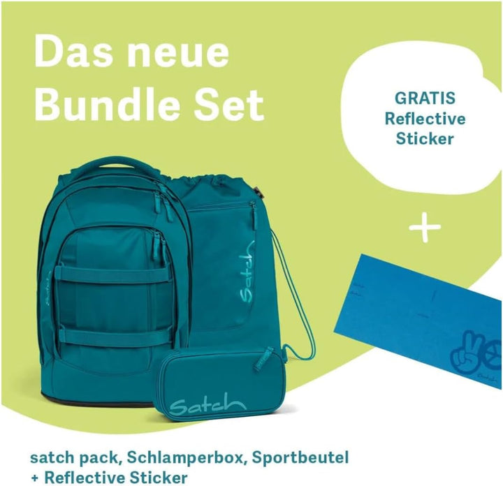 Satch Pack Bundle ab 5. Klasse ergonomisch 4-teilig 30L Stauraum standfest Organisationstalent Deep