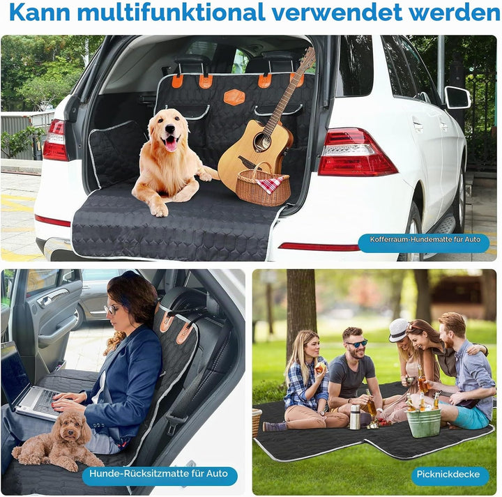 OneAmg Kofferraumschutz Hund Hundedecke Auto Rückbank rutschfest Wasserdicht Kratzfest Kofferraum Sc