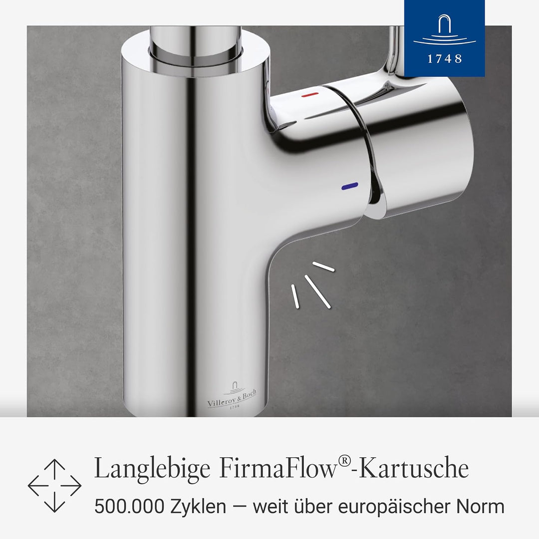 Villeroy &amp; Boch Variaro Küchenarmatur, Armatur Küche, 306 mm Auslaufhöhe, 360° schwenkbarer Auslauf,