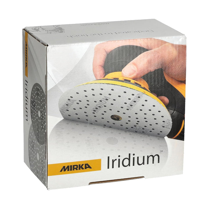 Mirka Iridium Premium-Schleifpapier Ø 125mm Klett 89-Loch, Korn 1000, 100 Stk/Zum Schleifen von Lack