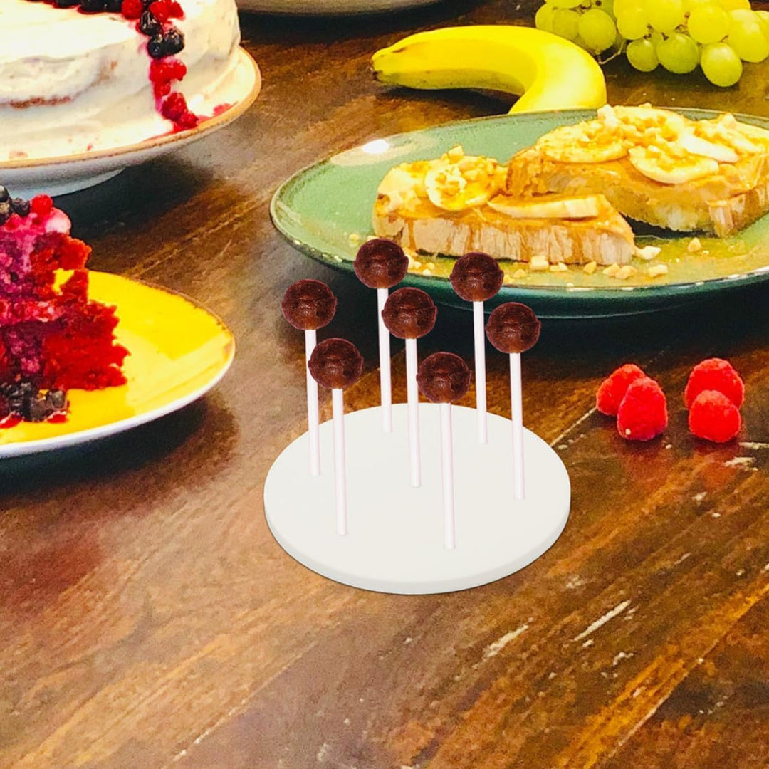 Yardwe Tisch Cake Pops Halter aus Acryl Weiss für Party Display | Glatte Oberfläche, Tragbar und Pol