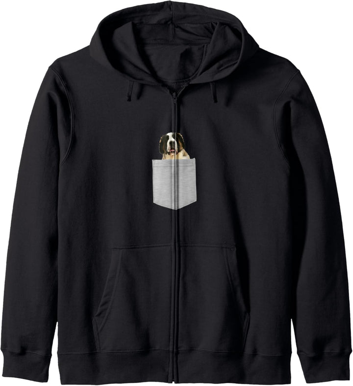 Saint Bernard Dog In Your Pocket Kapuzenjacke