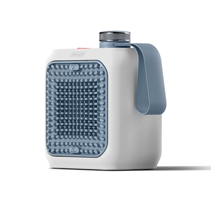 De'Longhi Capsule Desk Keramik-Heizlüfter HFX10B03.LB, leiser Mini-Schnellheizer, ausrichtbarem Gitt