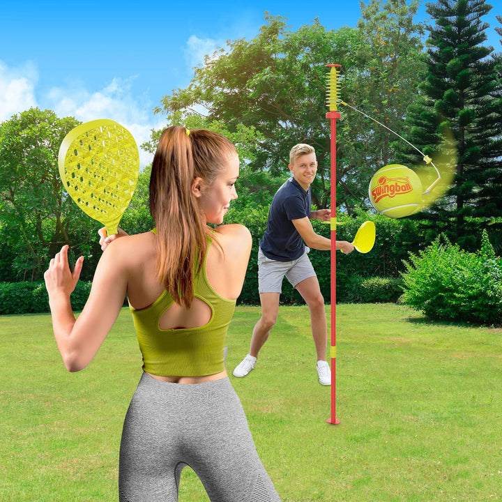 Swingball Classic Original | Rot und Gelb | Outdoor-Aktivitäten | Traditioneller Stock im Boden Set