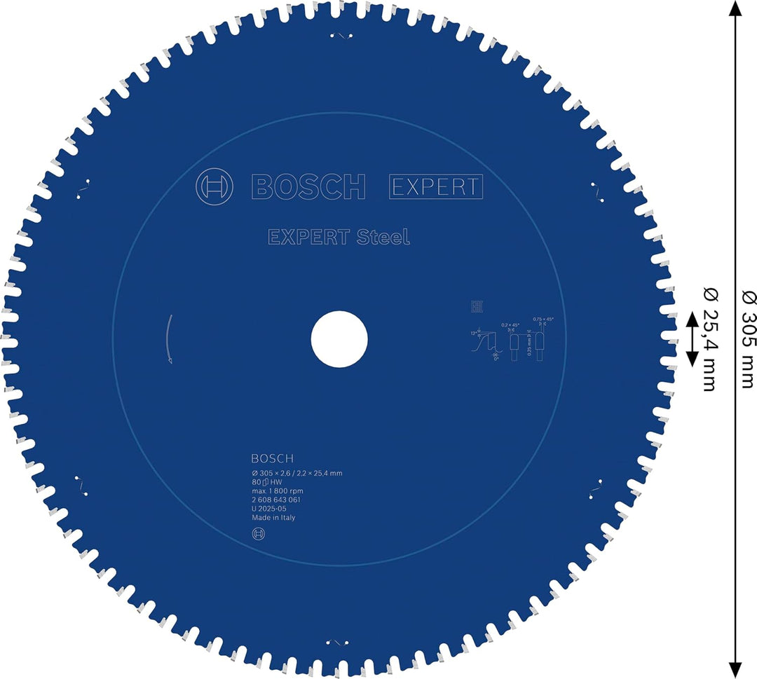 Bosch Accessories Bosch Professional 1x Kreissägeblatt Expert for Steel (für Stahl, Sägeblatt Ø 305