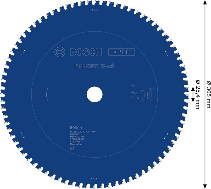 Bosch Accessories Bosch Professional 1x Kreissägeblatt Expert for Steel (für Stahl, Sägeblatt Ø 305