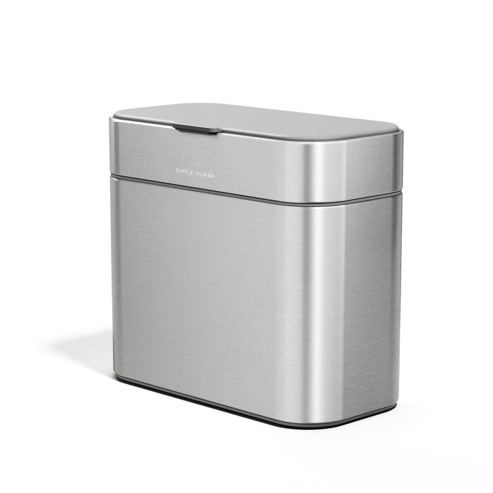 Simplehuman CW1645 4 Liter, Kompost-Caddy, Komposteimer für Küche mit Deckel, gebürsteter Stahl, 5 J