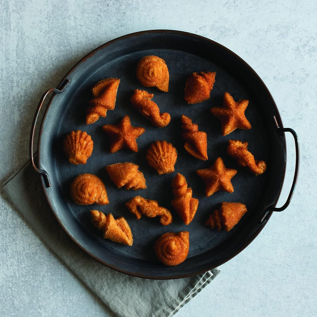Nordic Ware Seashell Bites Pan, Original Gugelhupfform aus Aluminiumguss, offizielle Gugelhupf-Kuche