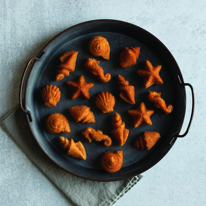 Nordic Ware Seashell Bites Pan, Original Gugelhupfform aus Aluminiumguss, offizielle Gugelhupf-Kuche