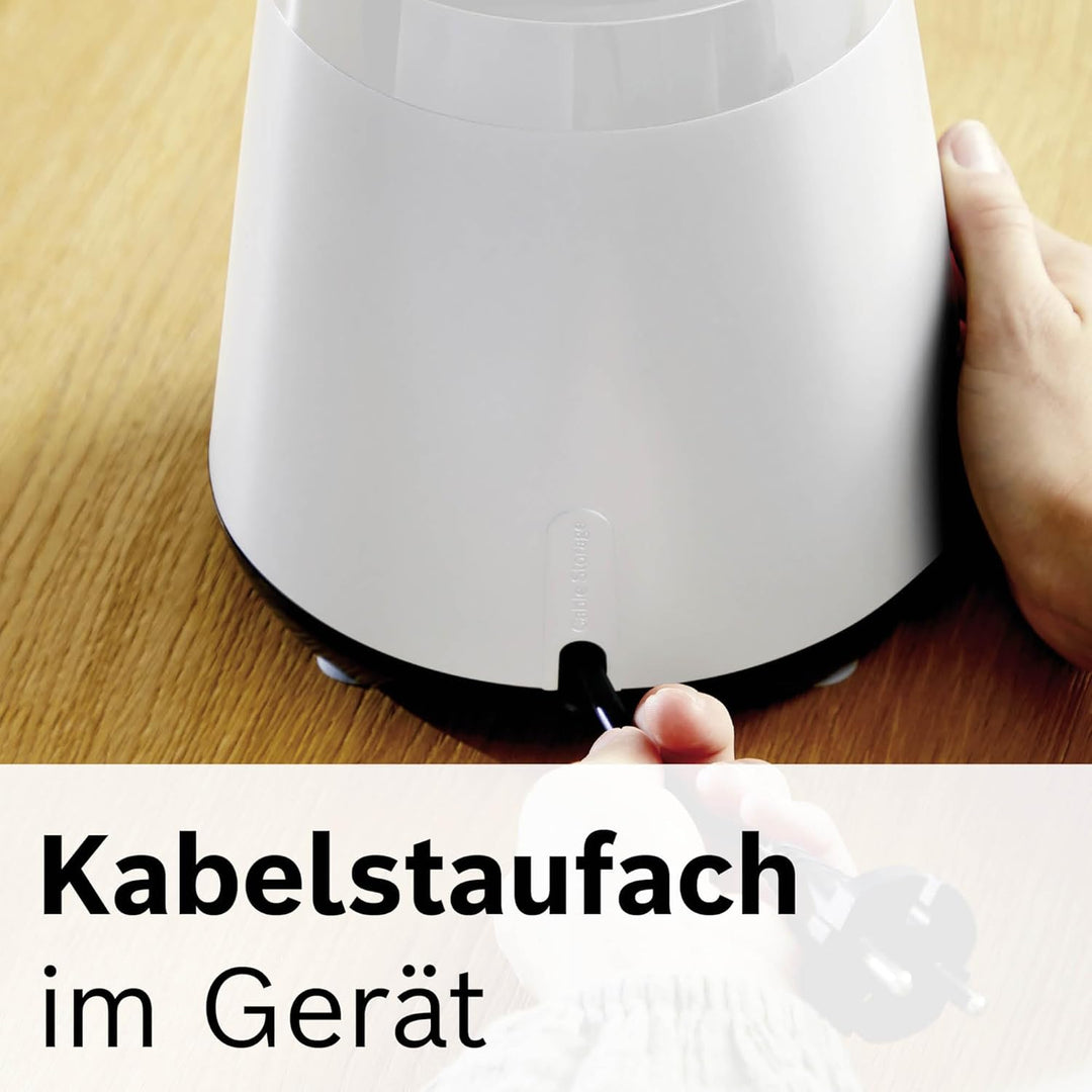 Bosch Standmixer VitaPower Serie 4 MMB6141W, hochwertige Edelstahl-Klingen, 1,5l Tritan-Mixbehälter,