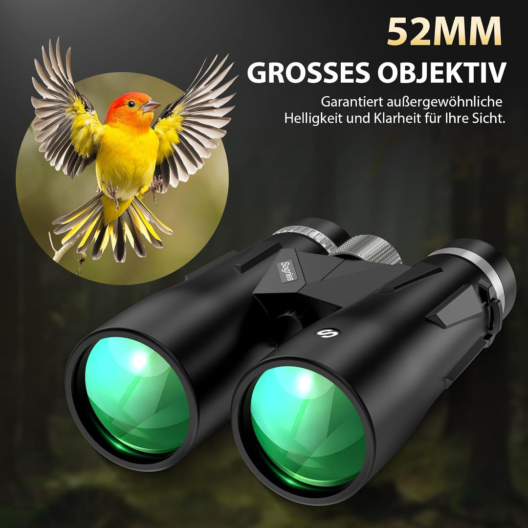 Sogries 15x52 Fernglas Erwachsene BAK4 FMC für Vogelbeobachtung Outdoor