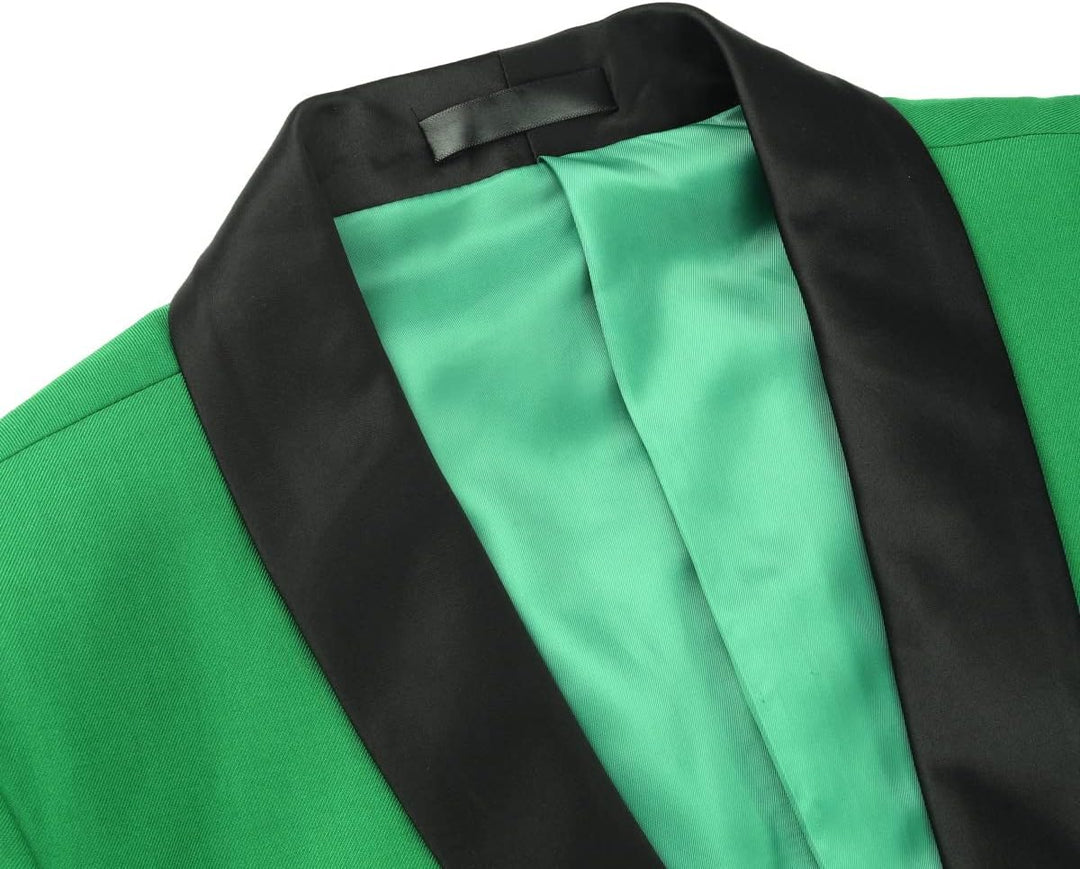 Sliktaa Herren Anzug Slim Fit Zweiteilig mit Schalkragen Hochzeit Büro Party schmale Passform Sakko
