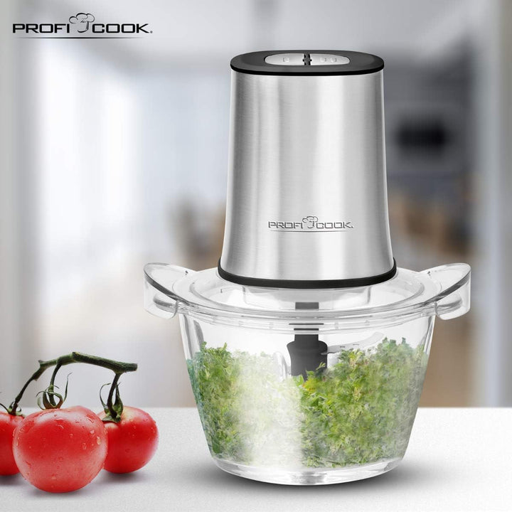 ProfiCook PC-MZ 1150 2in1 Multizerkleinerer und Ice Crusher, Edelstahlgehäuse, Glas-Mixbehälter (1 L