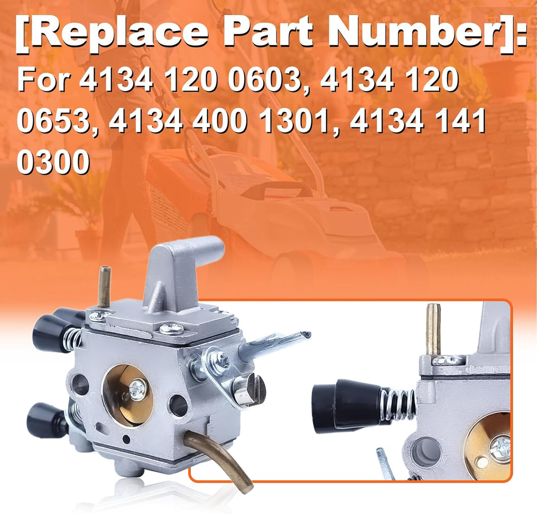 Mtanlo Zündspule Vergaser Kit für Stihl FS120 FS200 FS250 FS300 FS350 Trimmer mit Luftfilter Zündker