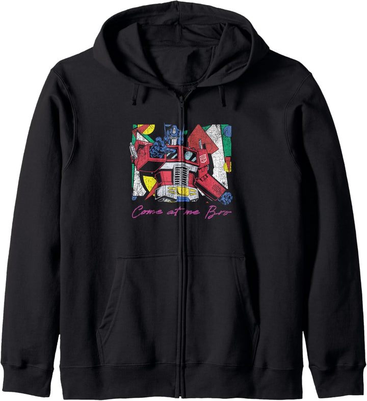 Transformers Optimus Prime Retro Fine Art Cubist Portrait Kapuzenjacke