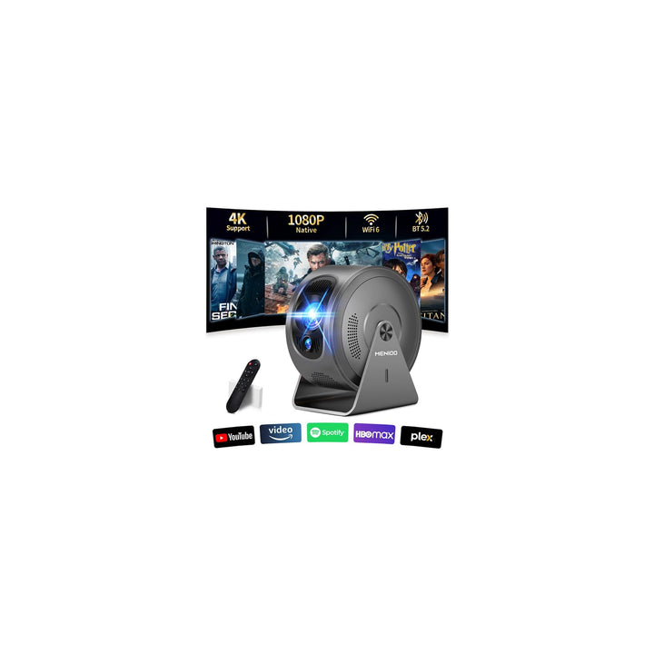 [Integrierte App] Mini Beamer Unterstützt 4K 1080P 2026, Projektor Auto Fokus und Trapezkorrektur, 3