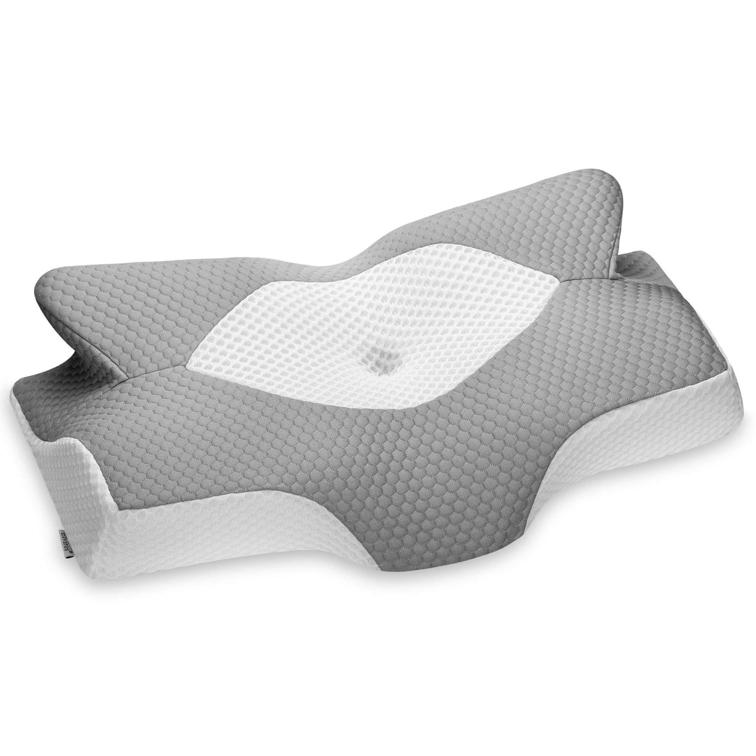 Elviros Atmungsaktiver Kissenbezug, Kopfkissen 64 x 12,5/10,5 x 38 cm, Grau (nur Kopfkissenbezug), G