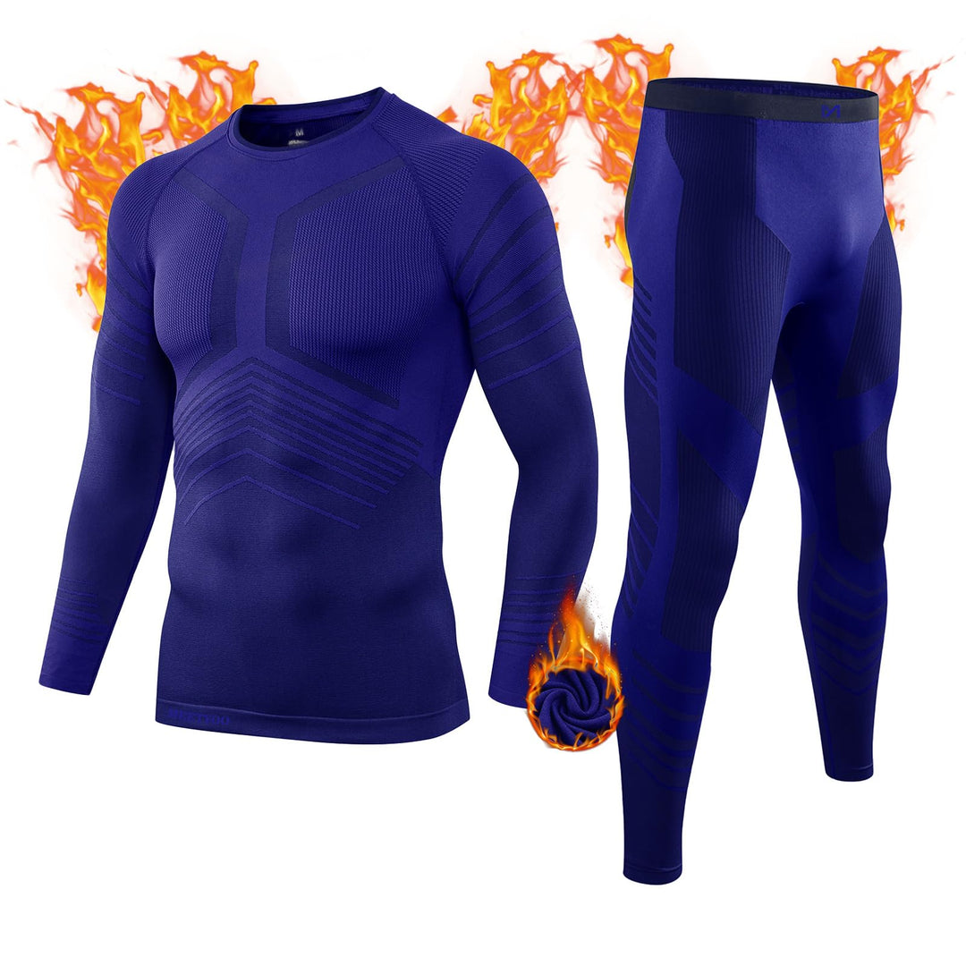 MEETWEE Thermounterwäsche Herren Atmungsaktiv Männer Thermo Funktionswäsche Winter Skiunterwäsche Un