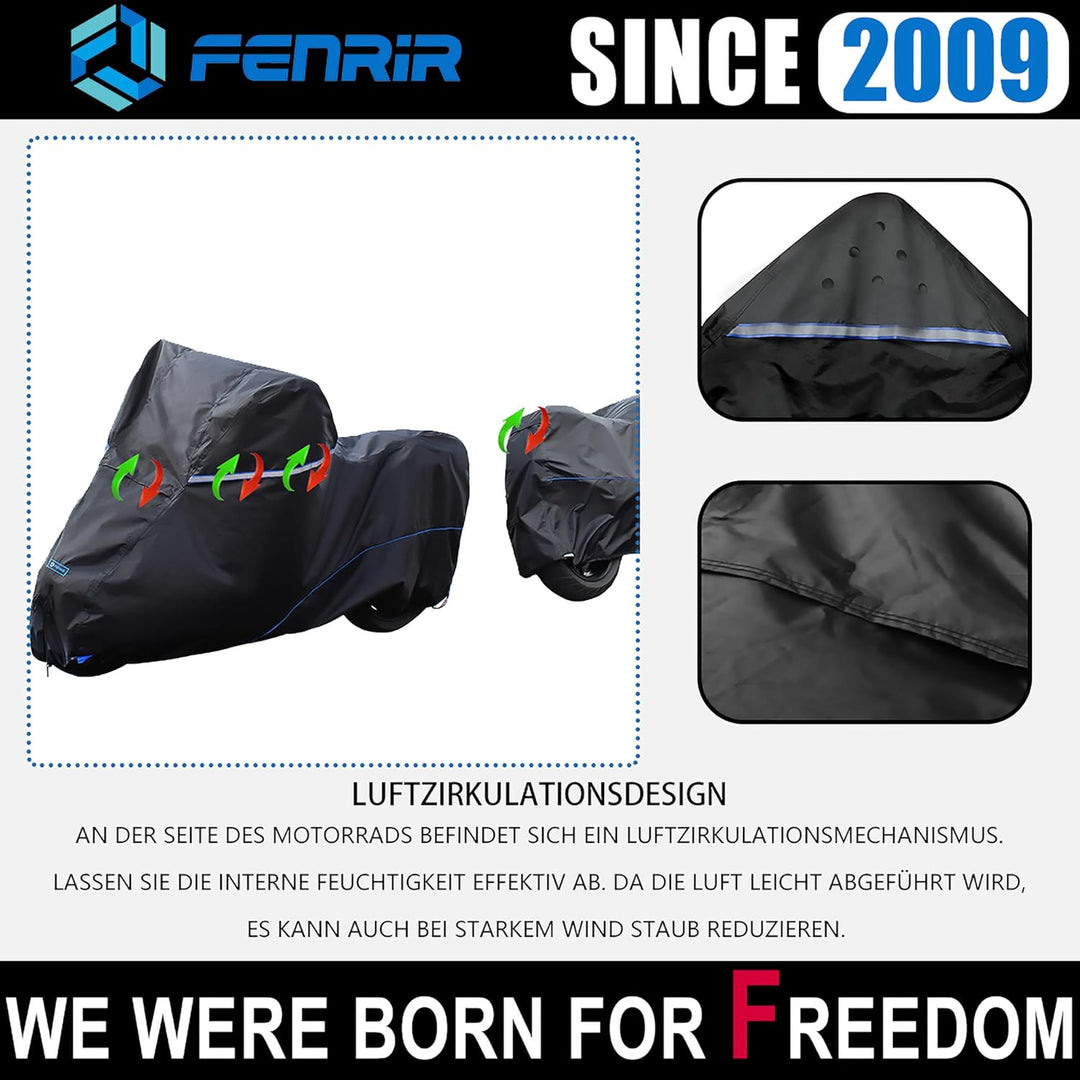 FENRIR 420DOxford-Stoff Motorrad abdeckplane motorradabdeckungen Outdoor wasserdicht motorradgarage